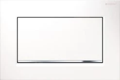 Geberit Sigma30 - SIGMA30 Bedieningsplaat, Spoeling Start/Stop, Wit/chroom 115.893.KJ.1