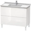 Duravit L-Cube - Wastafelonderkast 866x1020x469 Mm, 2 Laden, Glanzend Wit LC661002222