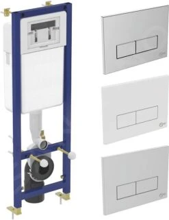 Ideal Standard Bedieningsplaten - Ideal System Mechanisch Bedieningspaneel, Satijn Chroom W3708AD -Badkamer Luxe 8cf4b423892333b47cf5771c