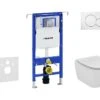 Geberit Duofix - Set Voorwandinstallatie, Toilet En Ideal Standard Tesi Zitting, Bedieningspaneel Sigma01, Aquablade, SoftClose, Alpine Wit 111.355.00.5 NU1