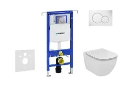 Geberit Duofix - Set Voorwandinstallatie, Toilet En Ideal Standard Tesi Zitting, Bedieningspaneel Sigma01, Aquablade, SoftClose, Alpine Wit 111.355.00.5 NU1