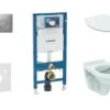 Geberit Duofix - Set Inbouwreservoir, Closet Alpha Met WC-zitting, Bedieningsplaat Sigma01, Mat Chroom 111.300.00.5 ND3