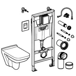 Grohe Solido - Toiletset Met Hangend Toilet + Softclose Wc Bril, Rimless, Even Bedieningspaneel, Chroom 39552000 -Badkamer Luxe 8ec37684a4b47e961e40594f