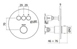 Paffoni Compact Box - Thermostatische Inbouwkraan, Voor 3 Uitgangen, Geborsteld Goud CPT019HGSP -Badkamer Luxe 8ef6b56af064ac4aafa37b0d
