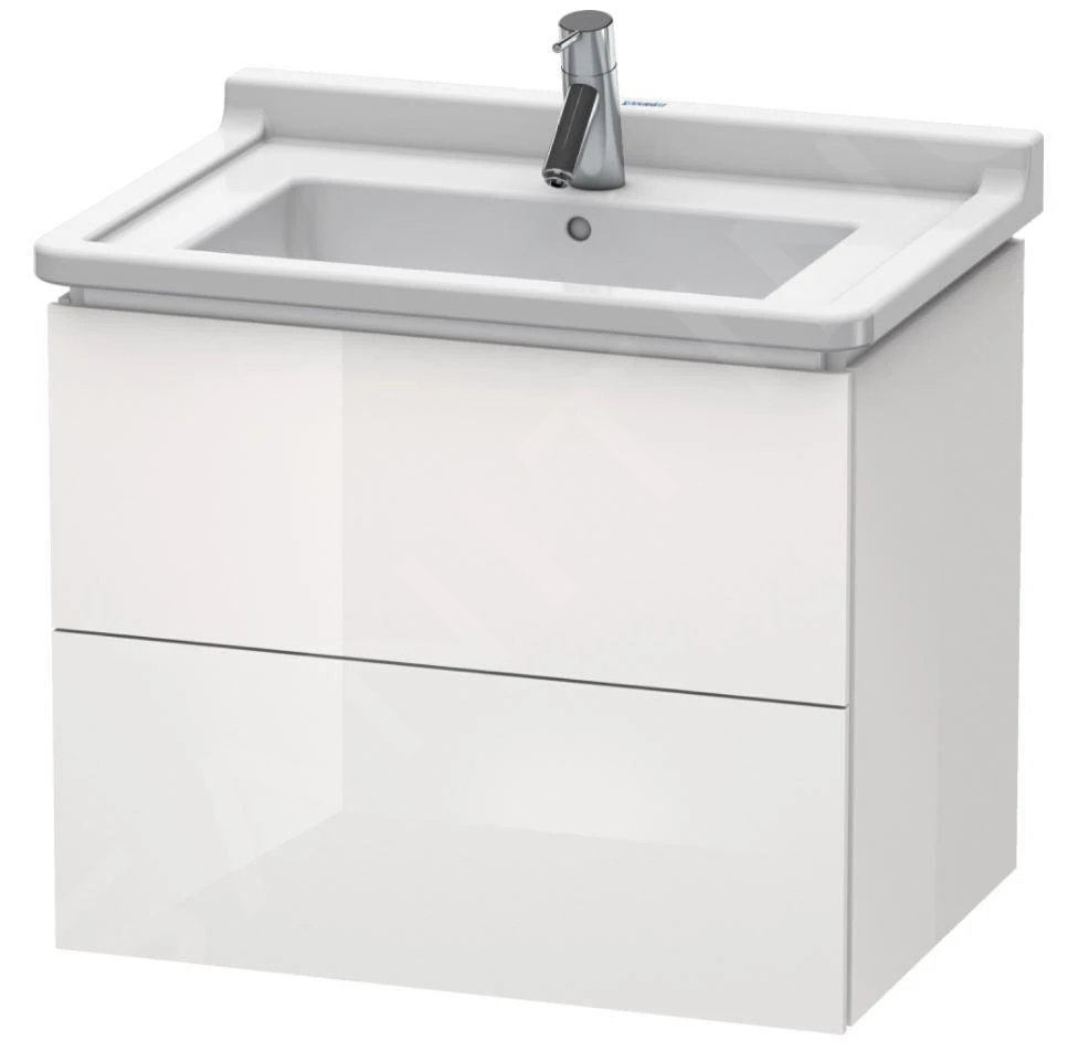 Duravit L-Cube - Wastafelonderkast 558x670x469 Mm, 2 Laden, Glanzend Wit LC626402222 1 Duravit L-Cube - Wastafelonderkast 558x670x469 Mm, 2 Laden, Glanzend Wit LC626402222