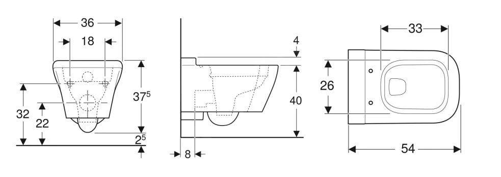Geberit MyDay - Hangend Toilet, Rimfree, Met KeraTect, Wit 201460600 2 Geberit MyDay - Hangend Toilet, Rimfree, Met KeraTect, Wit 201460600 - Afbeelding 2