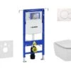 Geberit Duofix - Set Voorwandinstallatie, Toilet En Zitting Ideal Standard Tesi, Bedieningsplaat Sigma01, Alpine Wit 111.355.00.5 NF1
