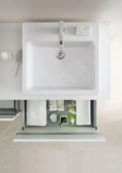 Duravit Ketho - Wastafelonderkast 426x1400x550 Mm, 2 Laden, Glanzend Wit KT6697B2222 -Badkamer Luxe 8fb011b5d62512ff96b57d36 1