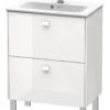Duravit Brioso - Compact Wastafelonderkast 835x620x389 Mm, 2 Lades, Glans Wit BR440602222