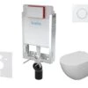 Kielle Genesis - Set Voorwandinstallatie, Toilet Met Toiletbril Softclose En Bedieningspaneel Gemini II, Wit/chroom 30505SZ17
