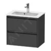 Duravit Ketho.2 - Wastafelkast 549x610x390 Mm, 2 Laden, Grafiet Mat K25255049490000