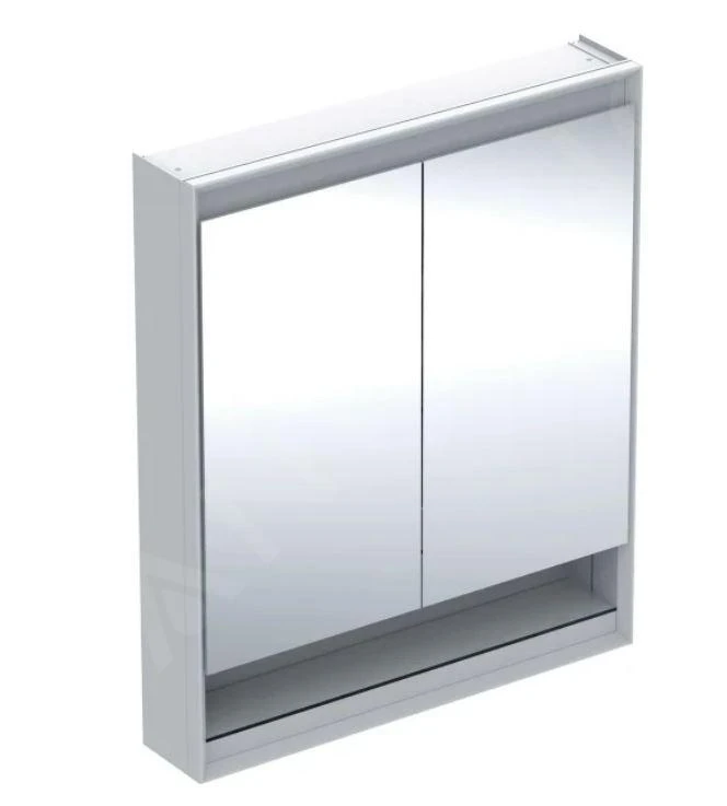 Geberit ONE - Spiegelkast Met LED-verlichting, 750x900x150 Mm, 2 Deuren, Met Nis, Aluminium 505.832.00.1 1 Geberit ONE - Spiegelkast Met LED-verlichting, 750x900x150 Mm, 2 Deuren, Met Nis, Aluminium 505.832.00.1