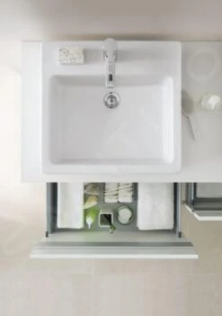 Duravit Ketho - Wastafelonderkast 426x1400x550 Mm, Links, 2 Laden, Glanzend Wit KT6697L2222 -Badkamer Luxe 90c9b8015ae69d65e16de084