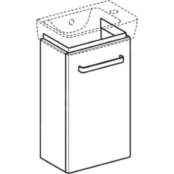 Geberit Selnova Compact - Wastafelkast, 348x252x604 Mm, 1 Deur, Glanzend Wit/mat Wit 501.488.00.1 -Badkamer Luxe 90f02f7c28abe18d120d0a50 1