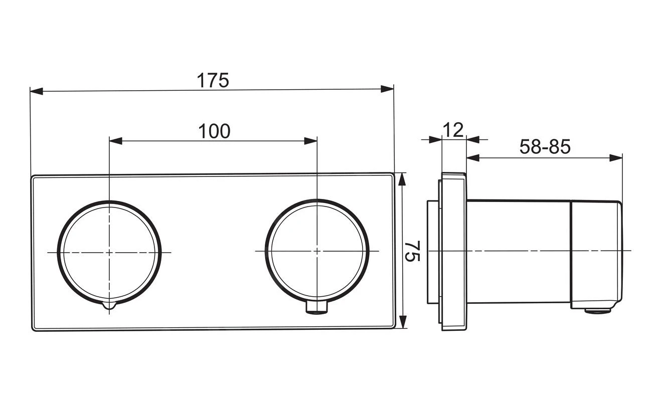 Hansa Living - Afbouwdeel Voor Thermostaat, Voor 2 Functies, Chroom 44539583 2 Hansa Living - Afbouwdeel Voor Thermostaat, Voor 2 Functies, Chroom 44539583 - Afbeelding 2