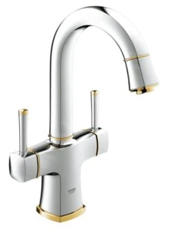 Grohe Grandera - 1-gats Wastafelkraan, Chroom/goud 21107IG0