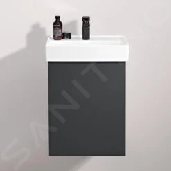 Villeroy & Boch Collaro - Wastafelkast, 410x546x344 Mm, 1 Deur, Scharnieren Links, Mat Zwart C00500PD -Badkamer Luxe 914fb19e0465e0f1fc8e56f3