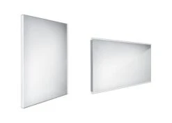 Nimco Spiegels - Spiegel Met LED Verlichting, 600x800 Mm, Aluminium ZP 9002