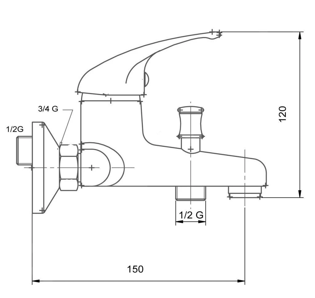 Novaservis Metalia 55 - Opbouw Badkraan Met Accessoires, Wit/chroom 55020,1 2 Novaservis Metalia 55 - Opbouw Badkraan Met Accessoires, Wit/chroom 55020,1 - Afbeelding 2