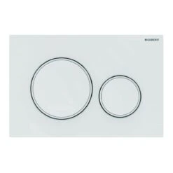 Geberit Sigma20 - Bedieningsplaat, Dual Flush Spoeling, Mat Wit/wit 115.882.01.1