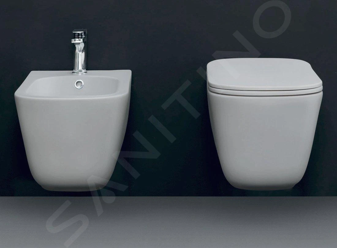 Sapho Kerasan Tribeca - Wandcloset, Rimless, Wit 511401 7 Sapho Kerasan Tribeca - Wandcloset, Rimless, Wit 511401 - Afbeelding 7