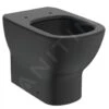 Ideal Standard Tesi - Staand Toilet, Horizontale Afvoer, AquaBlade, Zwart T0077V3