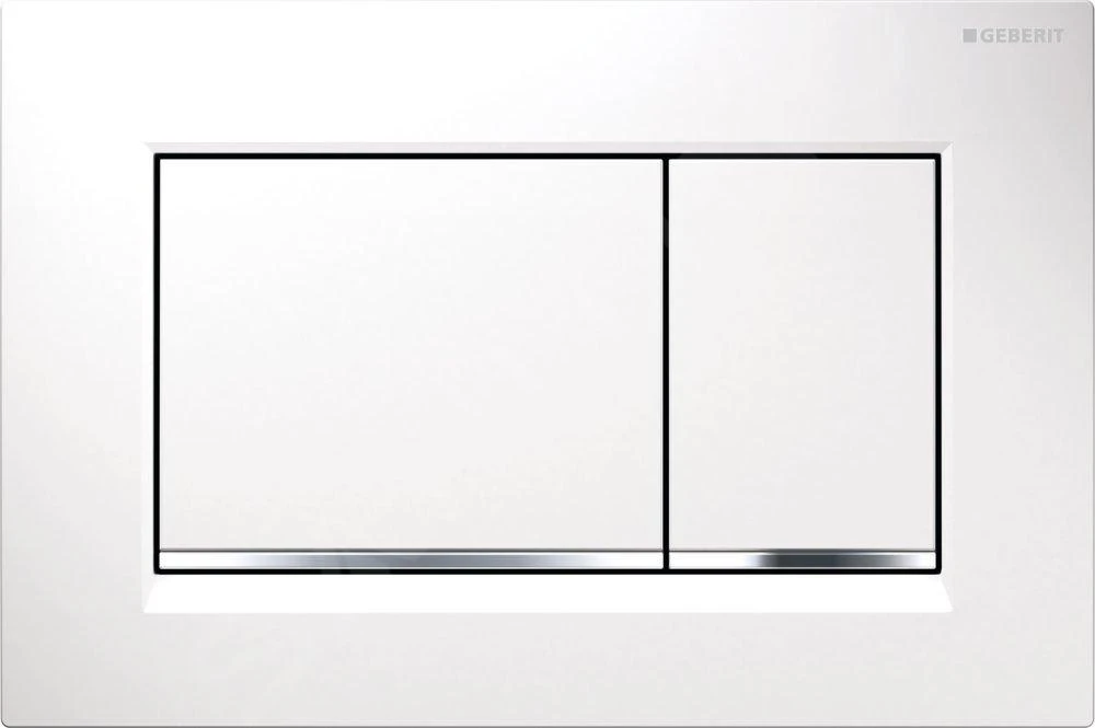 Geberit Sigma30 - Bedieningsplaat, Wit/chroom 115.883.KJ.1 1 Geberit Sigma30 - Bedieningsplaat, Wit/chroom 115.883.KJ.1