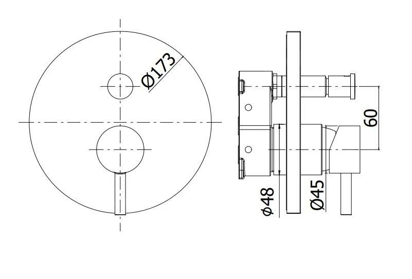 Paffoni Light - Inbouwkraan Voor 2 Uitgangen, Wit Mat LIGBOX015BO/M 2 Paffoni Light - Inbouwkraan Voor 2 Uitgangen, Wit Mat LIGBOX015BO/M - Afbeelding 2