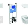 Ideal Standard ProSys - Toiletset - Inbouwreservoir, Closet Alpha Met WC-zitting, Oleas M2 Bedieningsplaat, SoftClose, Chroom ProSys120M SP39
