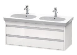 Duravit Ketho - Wastafelonderkast 480x1150x455 Mm, 2 Laden, Glanzend Wit KT664902222