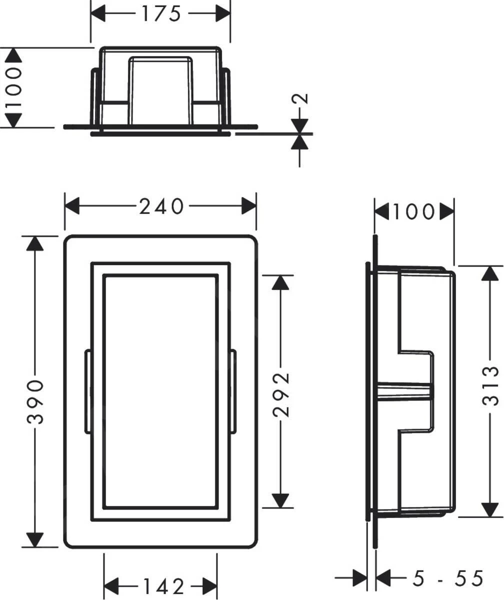 Hansgrohe XtraStoris Individual - Inbouwnis Met Designlijst, 300x150x100 Mm, Mat Wit/geborsteld Rvs 56096800 2 Hansgrohe XtraStoris Individual - Inbouwnis Met Designlijst, 300x150x100 Mm, Mat Wit/geborsteld Rvs 56096800 - Afbeelding 2