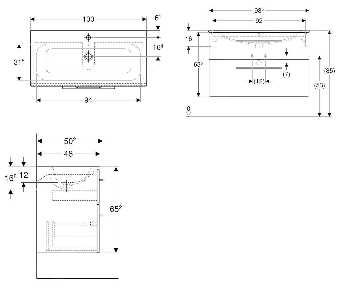 Geberit Selnova Square - Wastafelonderkast 635x988x480 Mm, Met Wastafel, 2 Laden, Hickorynoot 501.246.00.1 2 Geberit Selnova Square - Wastafelonderkast 635x988x480 Mm, Met Wastafel, 2 Laden, Hickorynoot 501.246.00.1 - Afbeelding 2