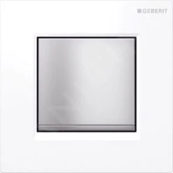 Geberit Spoelsystemen - Urinoirstuursysteem Met Pneumatische Spoelactivering, Bedieningsplaat Type 30, Wit/mat Chroom 116.017.KL.1