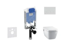 Ideal Standard ProSys - Toiletset- Inbouwreservoir, Douche-WC, WC-zitting TECEone, Oleas M2 Bedieningsplaat, Rimless, SoftClose, Wit ProSys80M SP127