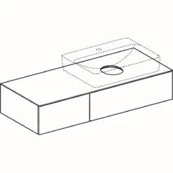 Geberit VariForm - Wastafelkast, 1200x510x235 Mm, 2 Laden En Stankafsluiter, Eik 501.175.00.1 -Badkamer Luxe 96ec72d36a0a5379b46d2a64