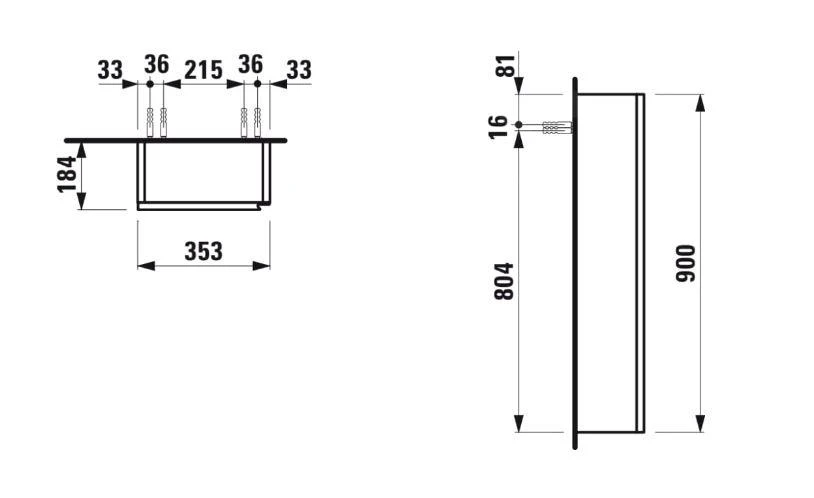 Laufen Lani - Kast 90x35 Cm, 1 Deur, Scharnieren Links, Grijs H4037111122661 2 Laufen Lani - Kast 90x35 Cm, 1 Deur, Scharnieren Links, Grijs H4037111122661 - Afbeelding 2