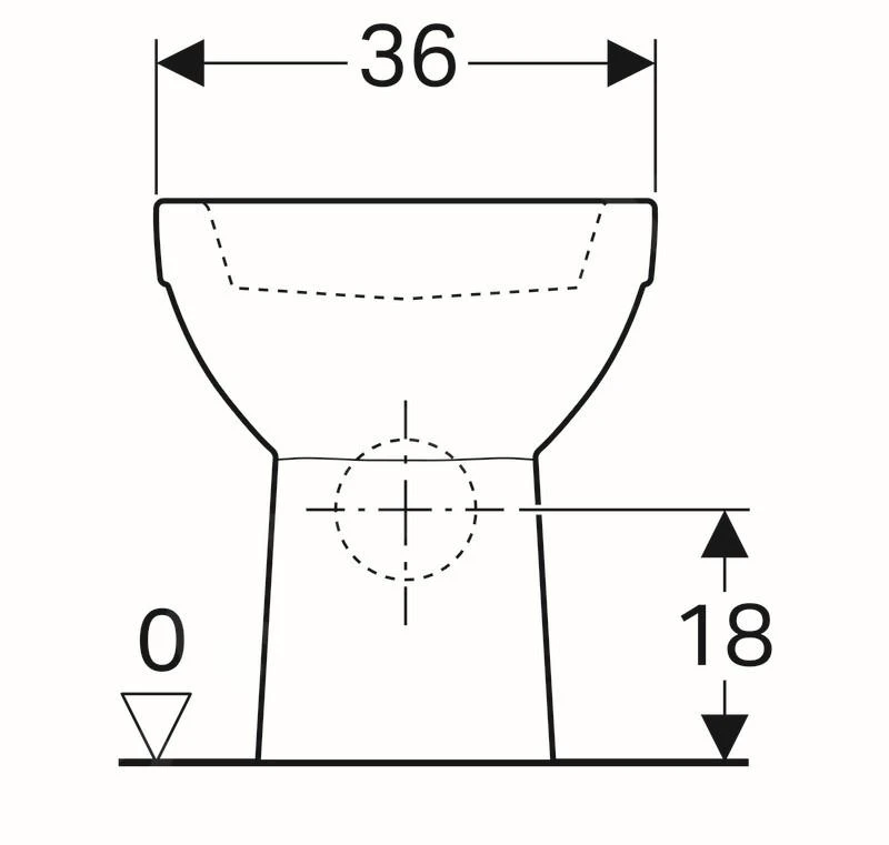 Geberit Selnova - Staande Toiletpot, Afvoer Achteraan, 680x360 Mm, Wit 500.287.01.1 4 Geberit Selnova - Staande Toiletpot, Afvoer Achteraan, 680x360 Mm, Wit 500.287.01.1 - Afbeelding 4