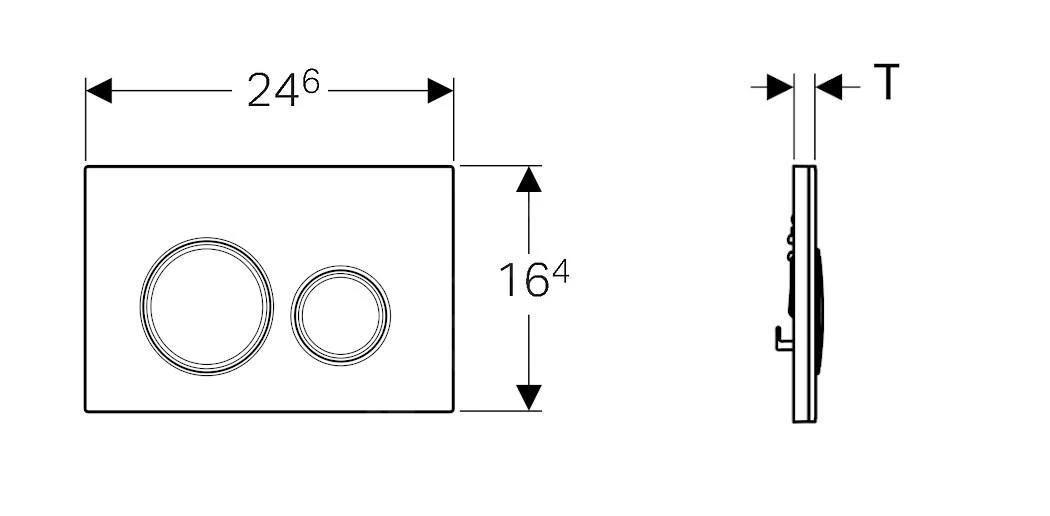 Geberit Sigma21 - Bedieningsplaat, Dual Flush Spoeling, Beton/mesing 115.652.JV.1 2 Geberit Sigma21 - Bedieningsplaat, Dual Flush Spoeling, Beton/mesing 115.652.JV.1 - Afbeelding 2