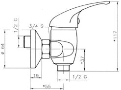 Novaservis Titania Iris - Douchekraan, Chroom 92060/1,0 -Badkamer Luxe 998bafc159042d3bfd50847f