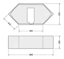 Duravit Toebehoren - Badondersteuning Voor D-Code Bad, 1900x900 Mm 790477000000000