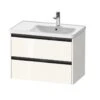 Duravit Ketho.2 - Wastafelkast 549x784x455 Mm, 2 Laden, Glanzend Wit K25286022220000