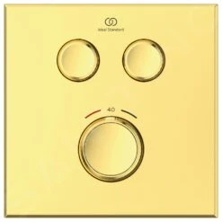 Ideal Standard CeraTherm Navigo - Inbouwthermostaat, Opbouwdeel, 2 Gebruikers, Brushed Gold A7302A2 -Badkamer Luxe 9a8306301594d004aeb666fe