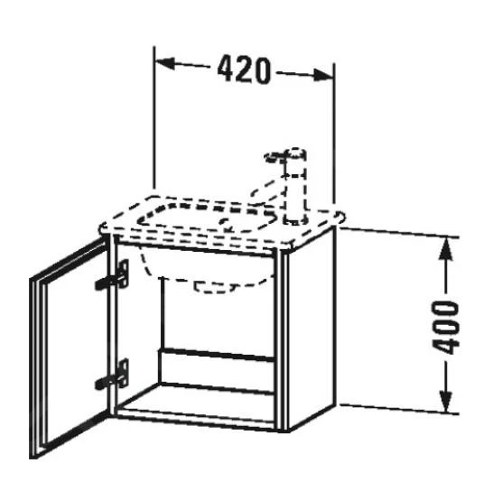 Duravit L-Cube - Wastafelonderkast 400x420x294 Mm, Scharnieren Links, Wit Mat LC6272L1818 2 Duravit L-Cube - Wastafelonderkast 400x420x294 Mm, Scharnieren Links, Wit Mat LC6272L1818 - Afbeelding 2