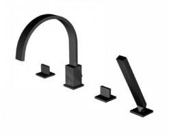 Steinberg 135 - Badrandcombinatie, 4-gats Montage, Mat Zwart 135 2402 S