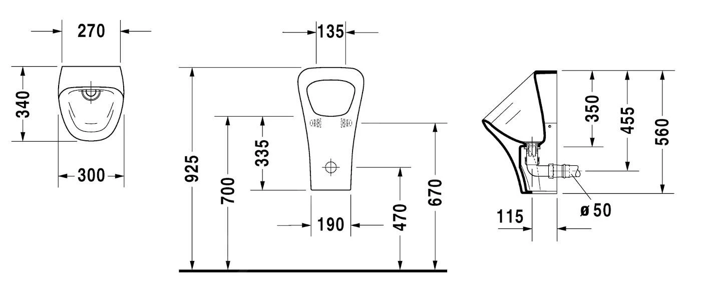 Duravit DuraStyle - Urinoir Waterloos, HygieneGlaze, Alpine Wit 2808302007 2 Duravit DuraStyle - Urinoir Waterloos, HygieneGlaze, Alpine Wit 2808302007 - Afbeelding 2