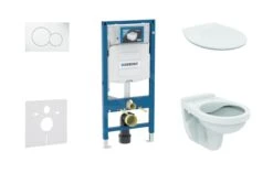 Geberit Duofix - Set Voorwandinstallatie, Closet Alpha Met WC-zitting, SIGMA01 Bedieningsknop, Alpine Wit 111.300.00.5 ND1