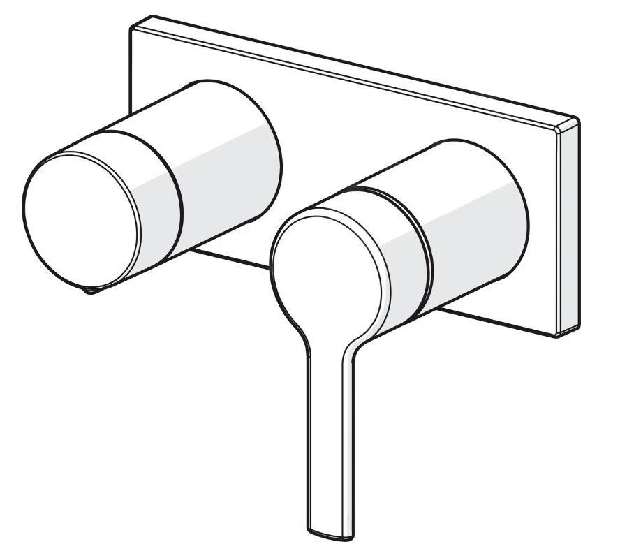 Hansa Ronda - Inbouwkraan Voor 2 Uitgangen, Chroom 44599583 3 Hansa Ronda - Inbouwkraan Voor 2 Uitgangen, Chroom 44599583 - Afbeelding 3