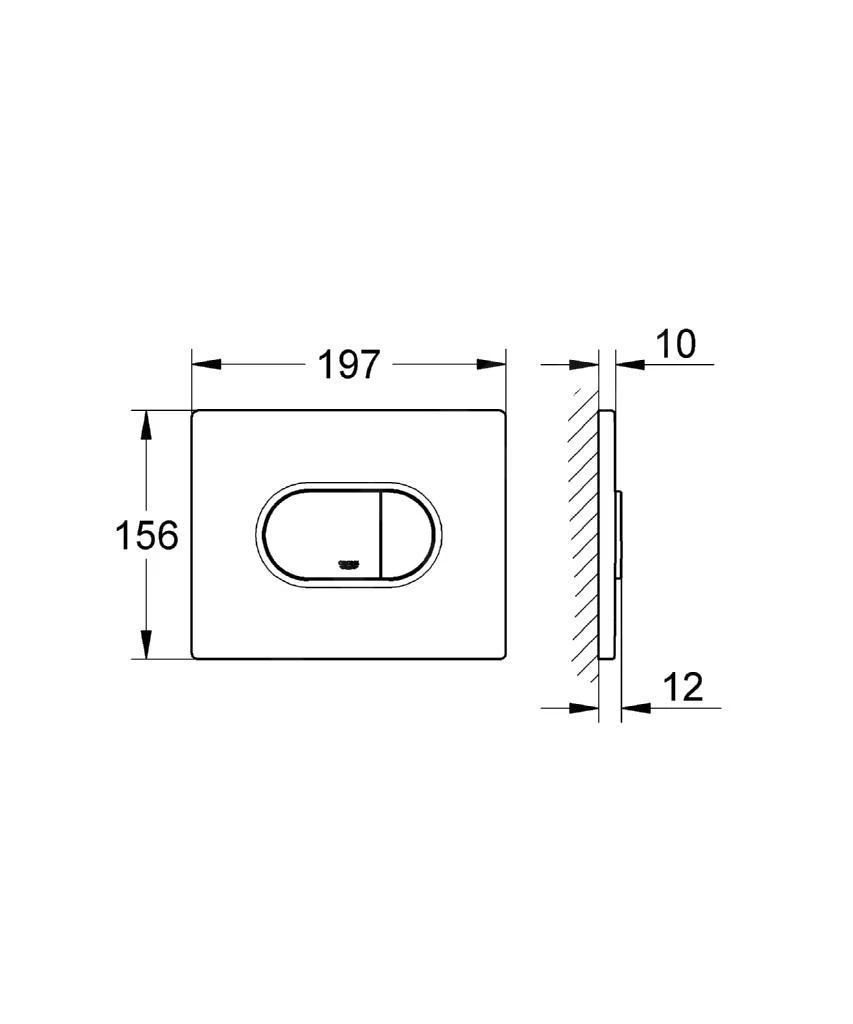 Grohe Arena Cosmo - Bedieningspaneel, Alpine Wit 38858SH0 2 Grohe Arena Cosmo - Bedieningspaneel, Alpine Wit 38858SH0 - Afbeelding 2