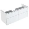 Geberit Xeno 2 - Wastafel Onderkast Met LED Verlichting En 4 Laden, 1200 Mm, Glanzend Wit 500.518.01.1