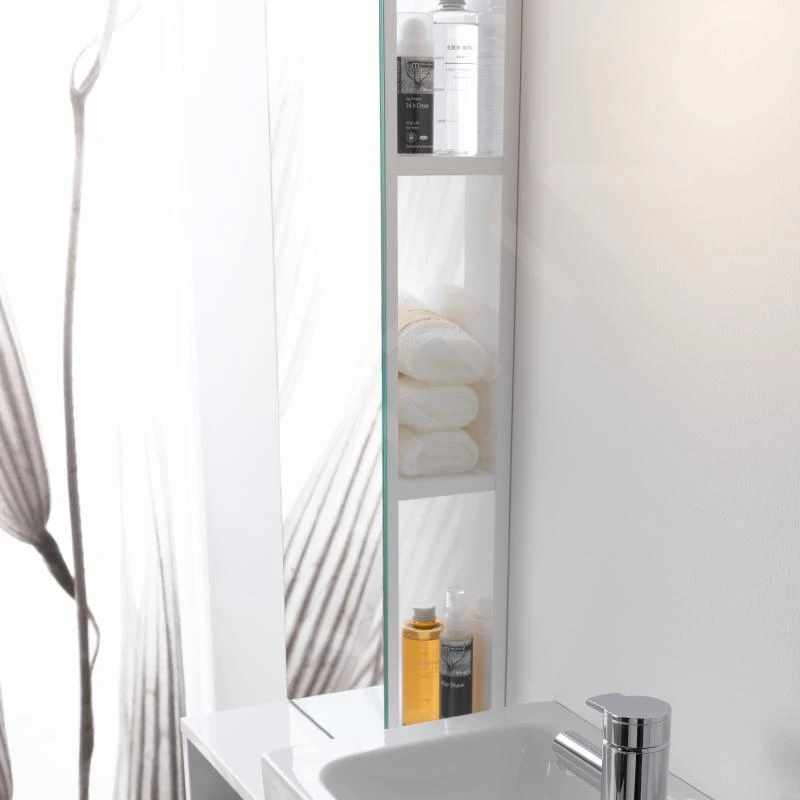 Geberit ICon - Rek Met Spiegel 280x1200x140 Mm, Mat Wit 841028000 4 Geberit ICon - Rek Met Spiegel 280x1200x140 Mm, Mat Wit 841028000 - Afbeelding 4